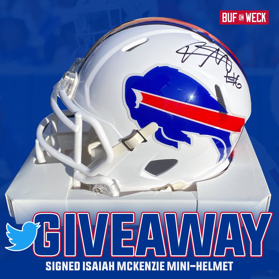 🚨 GIVEAWAY 🚨 RT and follow for a chance at this @_IsaiahMcKenzie signed mini helmet! Winner will be drawn sometime Sunday 11/13 🎟