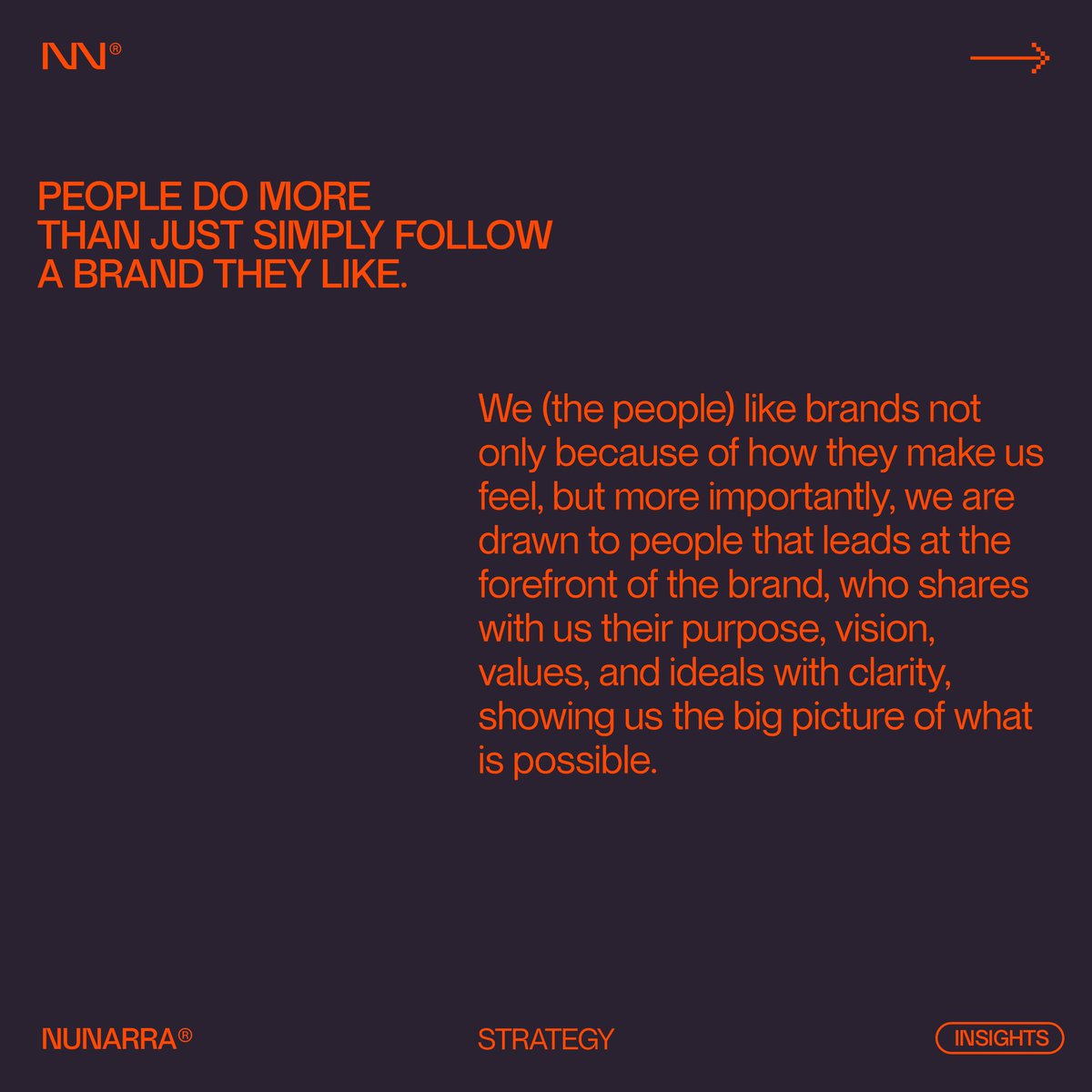 nunarrastudio's tweet photo. People resonate with the face behind the brand, and we follow the business when we feel like we know the person.
.
.
.
#nunarra #nunarrabranding #nunarrabrandingstudio #branding #brandingstudio #nunarrastudio #insight #brandingtips #brandstrategy #brandingstrategy #strategy https://t.co/2y7Md3bUxb