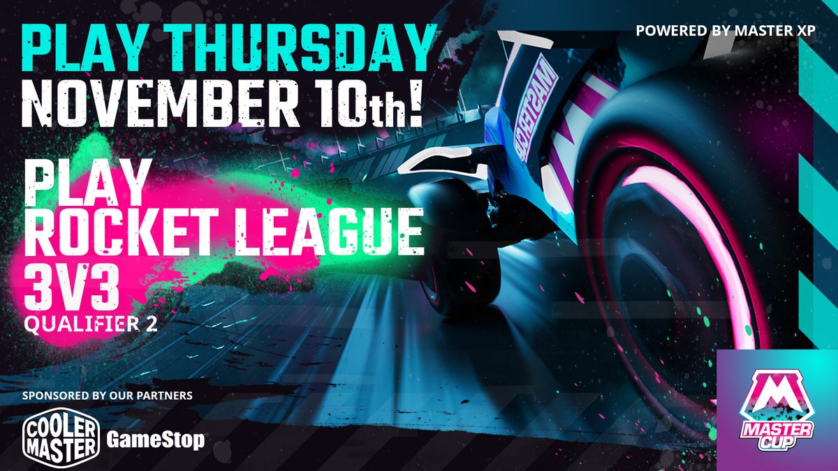 mastercupxp's tweet photo. Last chance to sign up for @RocketLeague Master Cup Community Qualifier taking place tomorrow.
Hurry up and sign up https://t.co/DS2tM4cY68
The top 3 teams in EU and NA will get @CoolerMaster prizes. https://t.co/pqgXe2fg5y
