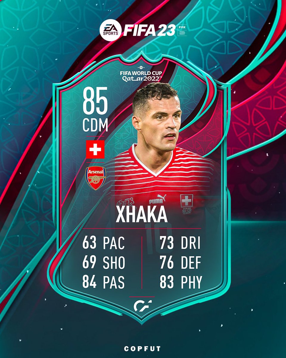 Copfut's tweet photo. 🚨Xhaka🇨🇭 is listed to come as WC Star🔥

Good?

Make sure to follow 
@Copfut

#FIFA23 https://t.co/ITqecLFdQh