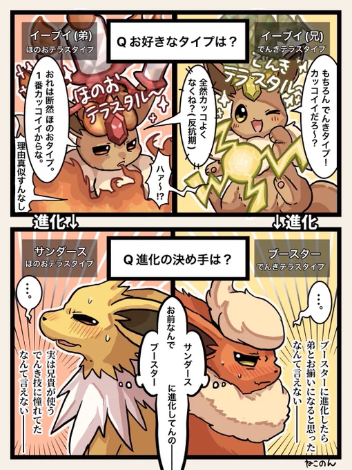 テラスタル イーブイ兄弟!⚡️🔥 