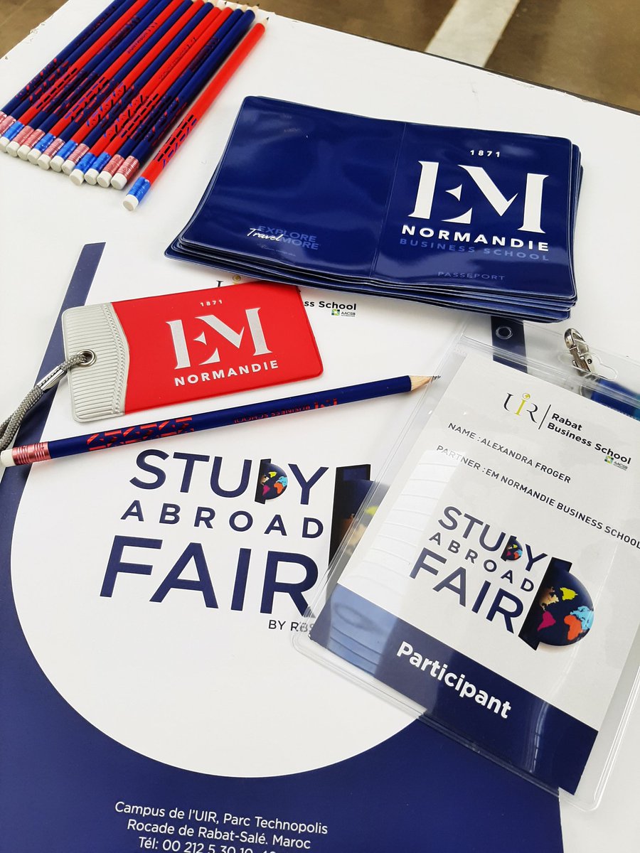 AlexFroger's tweet photo. @EMNormandie is attending @RabatBusinessSchool partner day and study abroad fair🌍🗺🇲🇦 https://t.co/7RxnK95viq