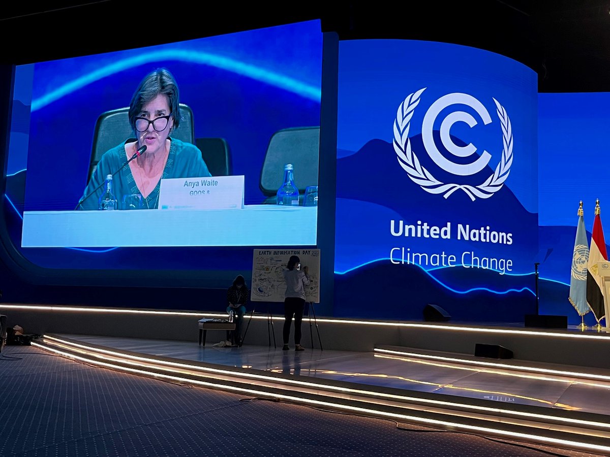 AlbertSFischer's tweet photo. #COP27 #EarthInfoDay moderators Lars Peter Riishojgaard &amp; @anyawaite wrap up: Good observations can mobilize strong #climateaction. A global goal on obs 
can help ensure adequate coverage &amp; improve the fragility of the system, especially those parts that remain research-funded. https://t.co/XzC0Llsqv7