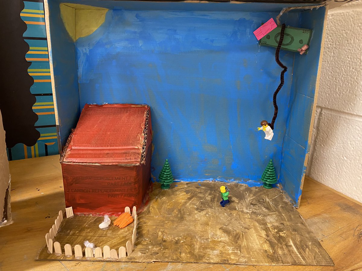 acoppGL's tweet image. 8th grade students tapped into their creative minds to depict a scene from Of Mice and Men. Look at all of this amazing art! #glcsms #gogulllake