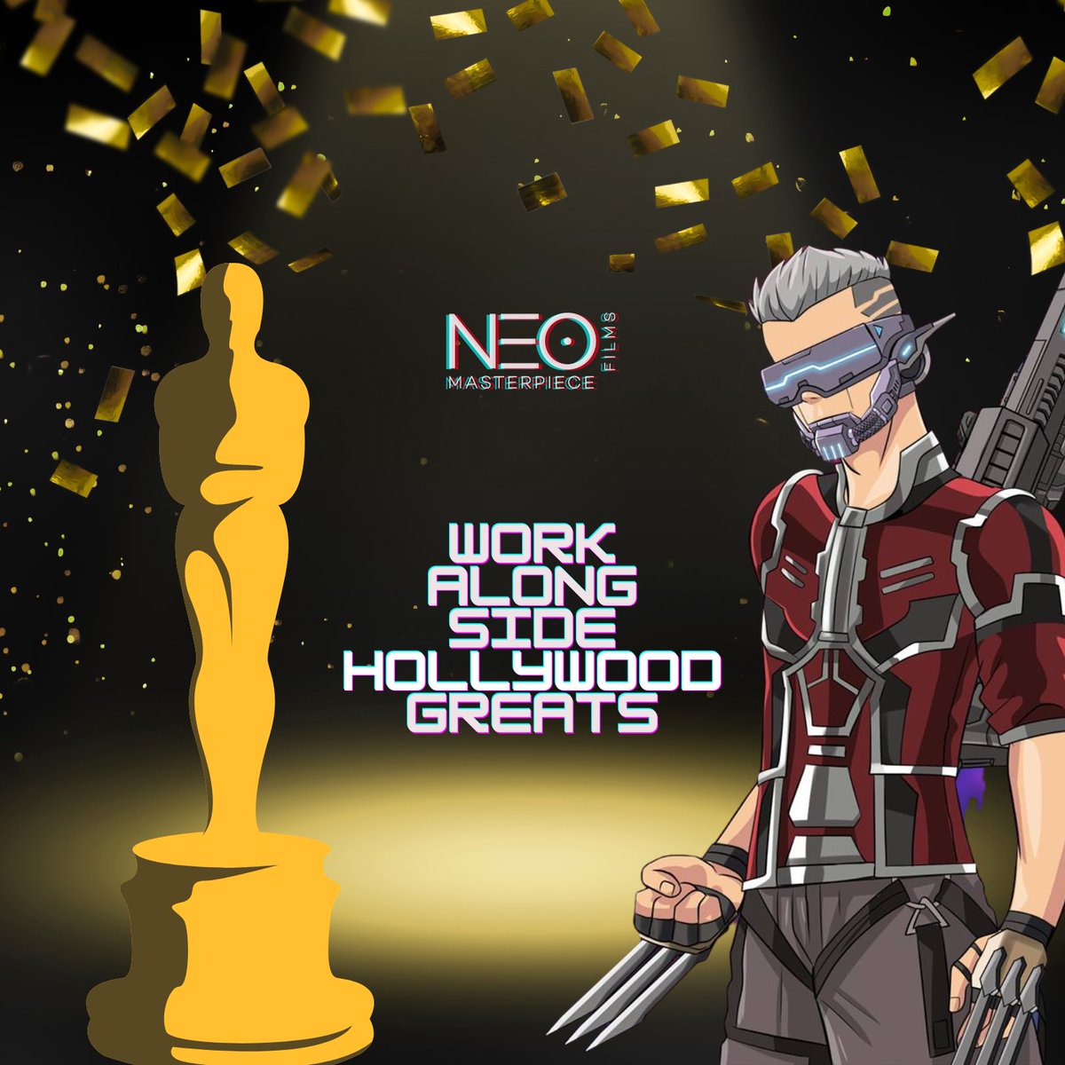 NeoFilms is brought to you by veterans of the movie industry!🎥

Our team has worked on:
- Die Hard 
- Die Hard 2 
- Saturday Night Live 
- Jurrasic World And many more!

Who's ready to work with some of Hollywoods greats?👀

#NFT #NFTCommunity #NeoFilms