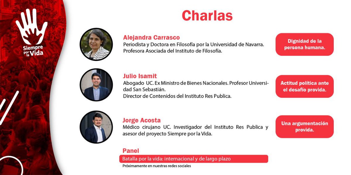¡Atención JÓVENES PROVIDA!
Demostremos que somos cada día más los comprometidos con la defensa de la vida y dignidad de cada persona.

Postula hasta el 10nov. en este link: docs.google.com/forms/d/e/1FAI…

#provida #jovenes 
<a href="/siemprexlavida/">Siempre por la Vida</a>
