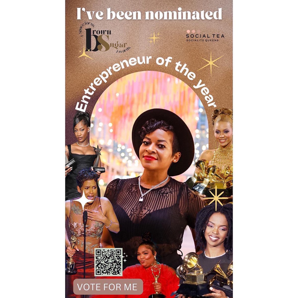 Just1Pr's tweet photo. We’re Screaming Congratulations to our ceo @Just1Sandra on being nominated by Brown Sugar Award for Entrepreneur of Year!🥳🏆🍾
Well Deserved ❤️❤️
Link in Bio!!!
.
#brownsugarawards #awardsforUS
#Honored #selfvalidated #hardworkpaysoffs https://t.co/b5qejNE7u9