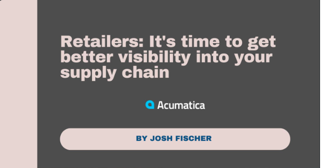 Consumers have become so accustomed to the ease of buying products that it's now the norm. Orgs running on cobbled solutions can't keep up. 

<a href="/joshcfischer/">Josh Fischer</a> offers 3 areas where industry cloud ERP brings visibility to the retail #supplychain: acumati.ca/3FWPMMx <a href="/diginomica/">diginomica</a>