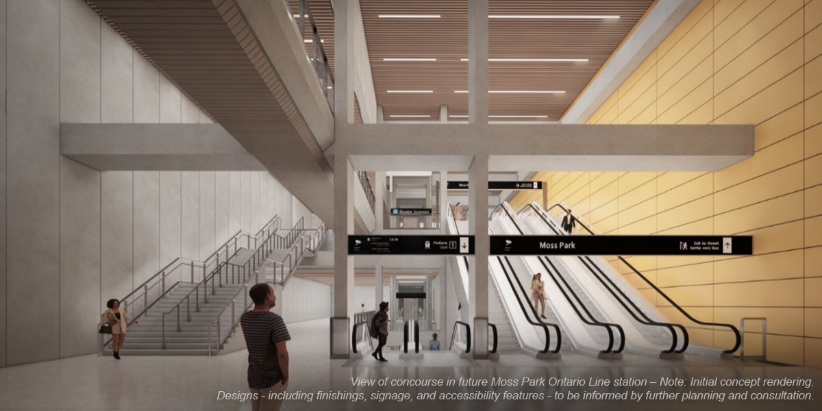 OntarioLine's tweet image. #ItsHappening – We’re excited to announce that Ontario Transit Group has been selected to deliver the south portion of the Ontario Line, including the new station at Moss Park, pictured here➡️➡️ #OntarioLine #TOTransit infrastructureontario.ca/Contract-Award…