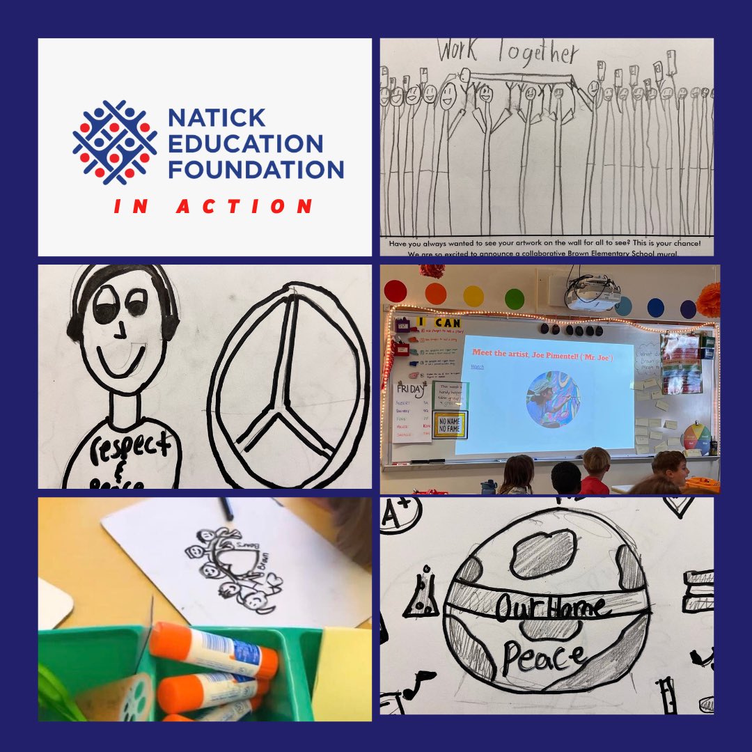 We are excited to see another #NatickEdFoundation grant in action! Here’s the beginning stage of the Brown Elementary School mural project with <a href="/joepimentelart/">Joe Pimentel</a> This grant was submitted by Michelle Parven <a href="/BrownArtRoom/">Michelle Parven</a> in our last grant cycle. We love seeing it come together!
