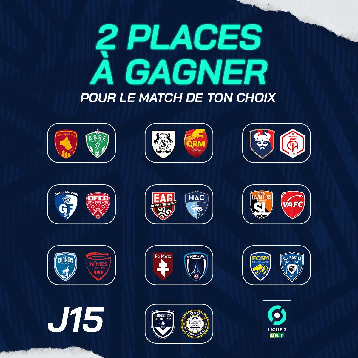 Ligue2BKT's tweet photo. On vous offre 2 places pour les 10 derniers matchs avant la @fifaworldcup_fr 🎁🎟️

Pour participer :
- Indiquez en commentaire le match auquel vous souhaitez assister
- RT + follow @Ligue2BKT 
- 🤞 https://t.co/39NwSvZxBk