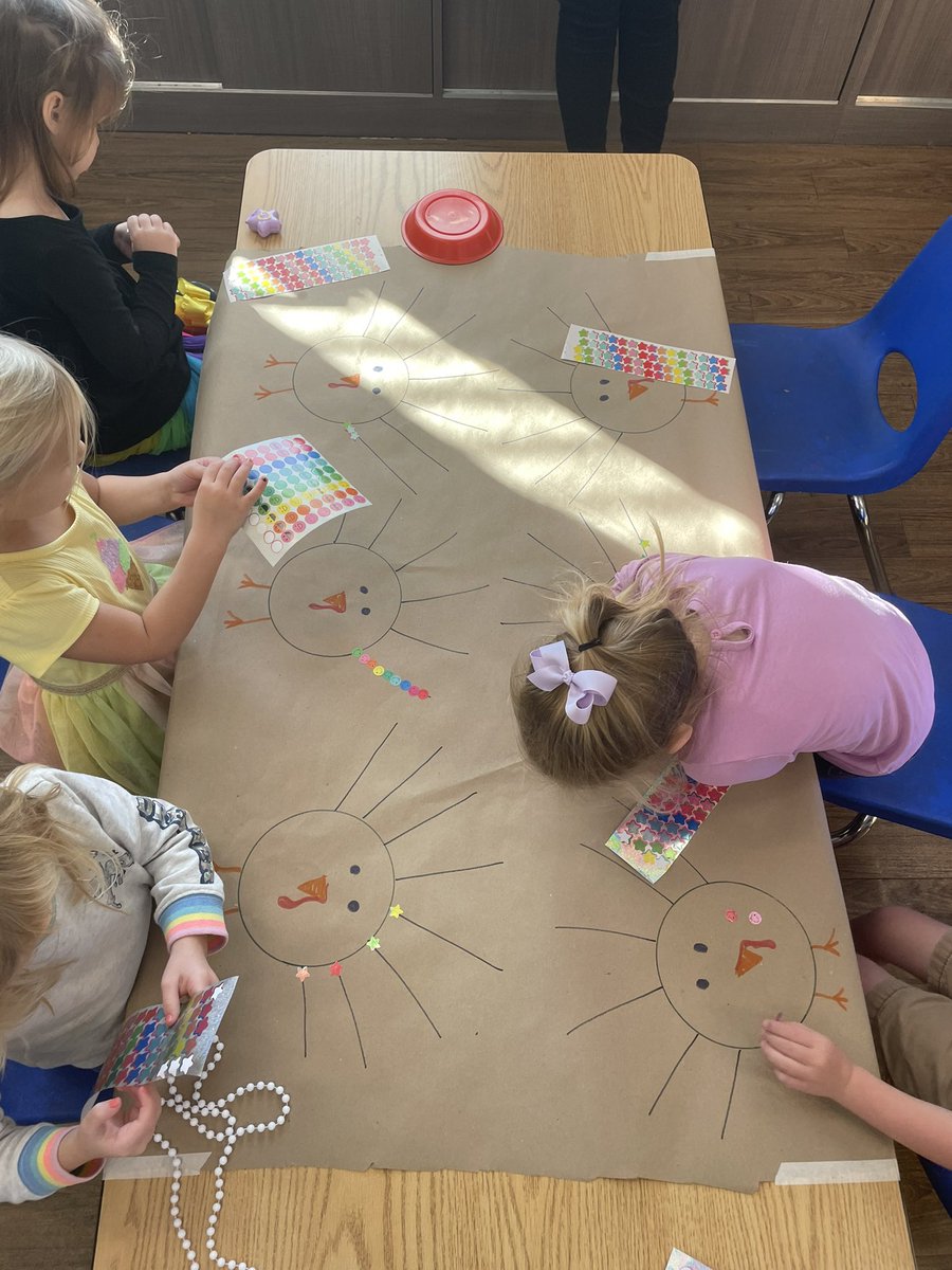 More butcher paper turkey activities! <a href="/CCLSChargers/">CCLS - St. Louis</a> who doesn’t love a good sticker activity!?