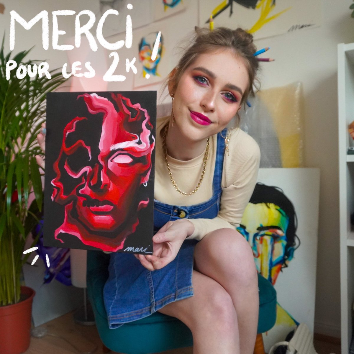 UnePetiteMarie's tweet photo. MERCI POUR LES 2K ✨
Pour fêter ça, je fais gagner cette petite peinture !

Pour participer au tirage au sort, il faut :
- Me follow
- Liker 
- RT 

Fin du concours : 16/11 https://t.co/ldDLct9jvu