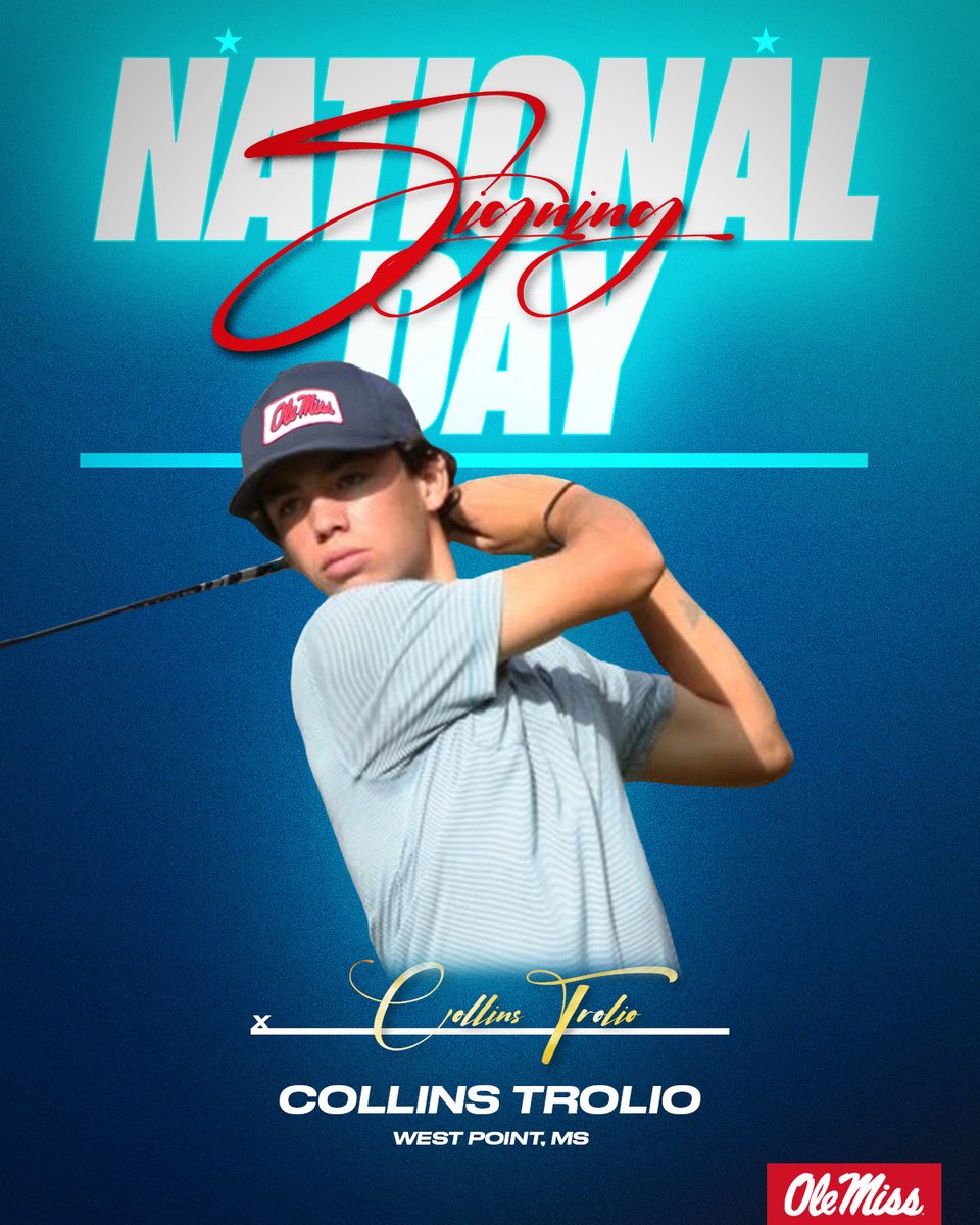 𝗦𝗧𝗔𝗬𝗜𝗡𝗚 𝗜𝗡 𝗧𝗛𝗘 𝗦𝗜𝗣! Collins Trolio is a Rebel!

• West Point, Mississippi native
• Mississippi’s No. 1 recruit of 2023
• 4x State Champion for Oak Hill Academy
• Has earned three top-10 finishes at AJGA events during 2022