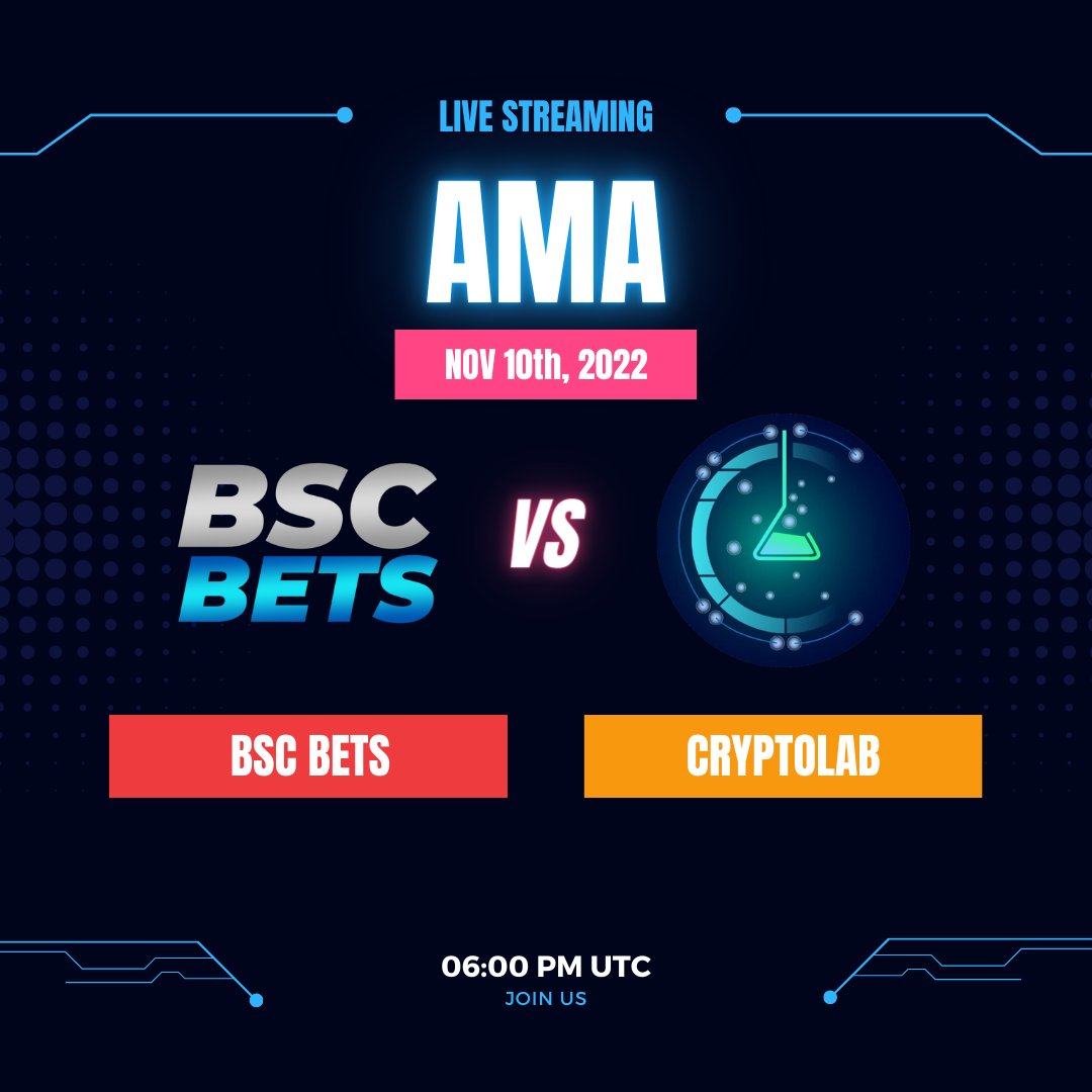 CryptolabAgency's tweet photo. We are hosting a new #AMA tomorrow 🔥

🗓 10 Nov
⏰ 18:00 UTC
📍 VENUE : Odyssey https://t.co/iydfl8NmBt

🛎 Set a reminder &amp; join us❗️

#Crypto #BSCGem #Binance #cryptomarket #blockchain #bettingpicks #Bitcoin #Ethereum #cryptocurrency #NFTs #altcoins https://t.co/6bqHE7iFen