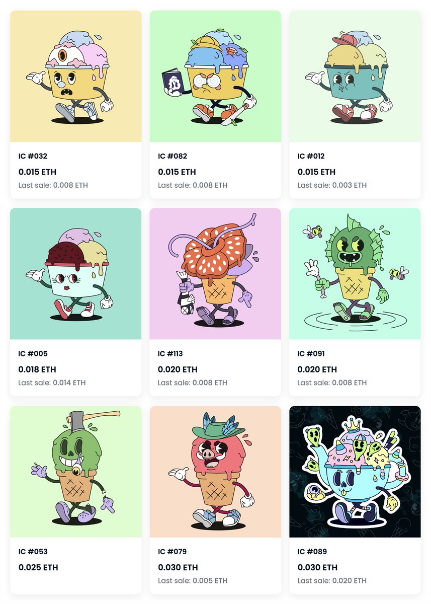 walkingicecr3am's tweet photo. 🍨🔥 Secondary Market Stats 🔥🍨

🍨 40 IC sold on the secondary
🔥 0.6 ETH Volume from this sales
👀 0.015 ETH Floor price

There's a Custom Ice Cream Giveaway for holders ending soon on Discord, this is a good time to join the fam ❤️

✨ Link in the comments ✨

#NFTCommunity https://t.co/2a28kLSuYU