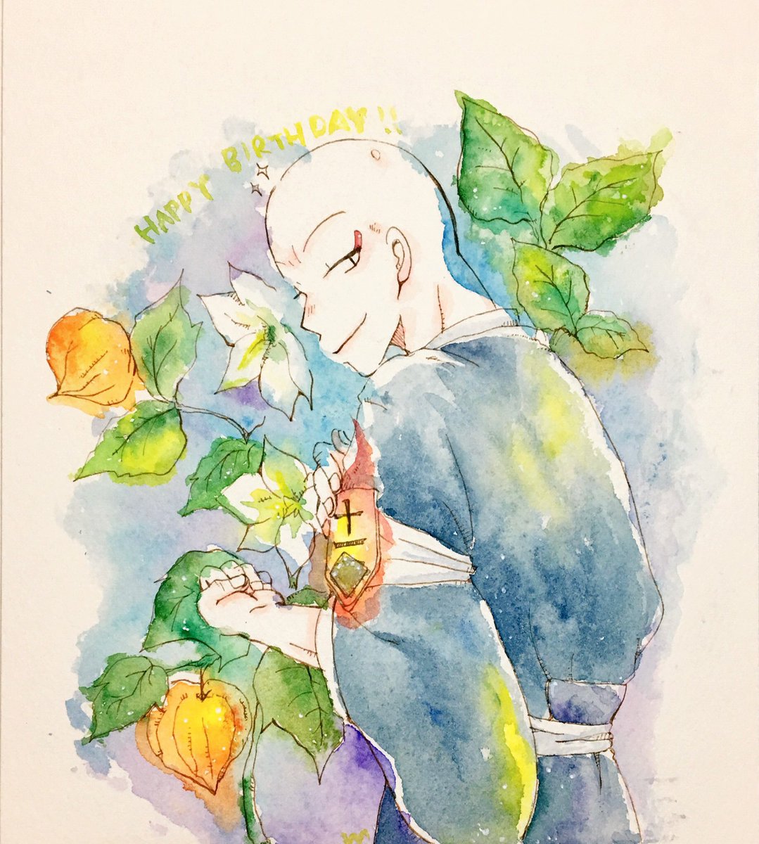 0419ytk's tweet photo. 過去絵でアレだけど一角誕生日おめでとう〜🎂🎉🎁💐🎀👏🎊💕 https://t.co/7uCuOIXNHn