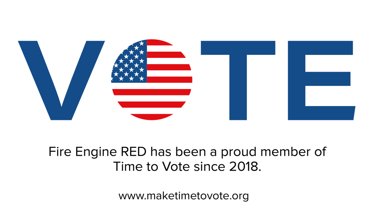ShellyJSpiegel's tweet photo. My company, @fire_enginered, is proud to be a long-time member of #maketimetovote, a nonpartisan organization of 2,000+ companies encouraging voter turnout by making sure employees can take the time to #vote! I look forward to the day when #electionday becomes a federal holiday! https://t.co/JkgZOdKNsO