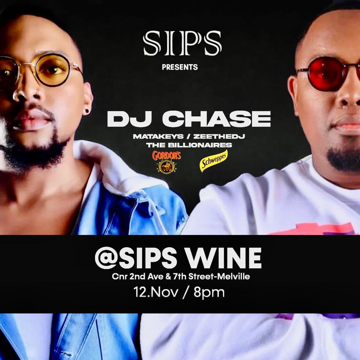 billionaires_za's tweet photo. Come join us this Saturday at @SIPSWINES_SA in Melville from 20h00pm till 21h00 as we play our set🔥🔥. Asphuzen sidantse kuze kuse🔥 Be there or be told. #yokba #CoupleDj #LGBTQ https://t.co/OF4YXi1lPu