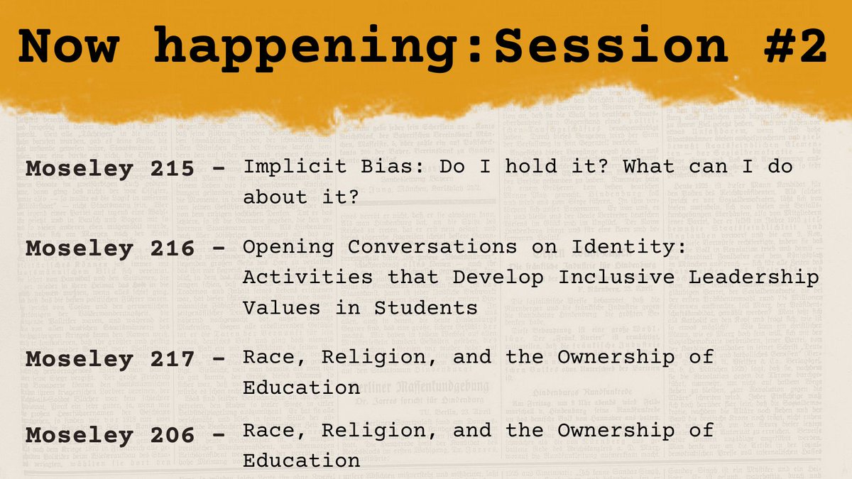Session #2 is starting! Here are your options!
#ElonIntersect22 #ElonPeriod