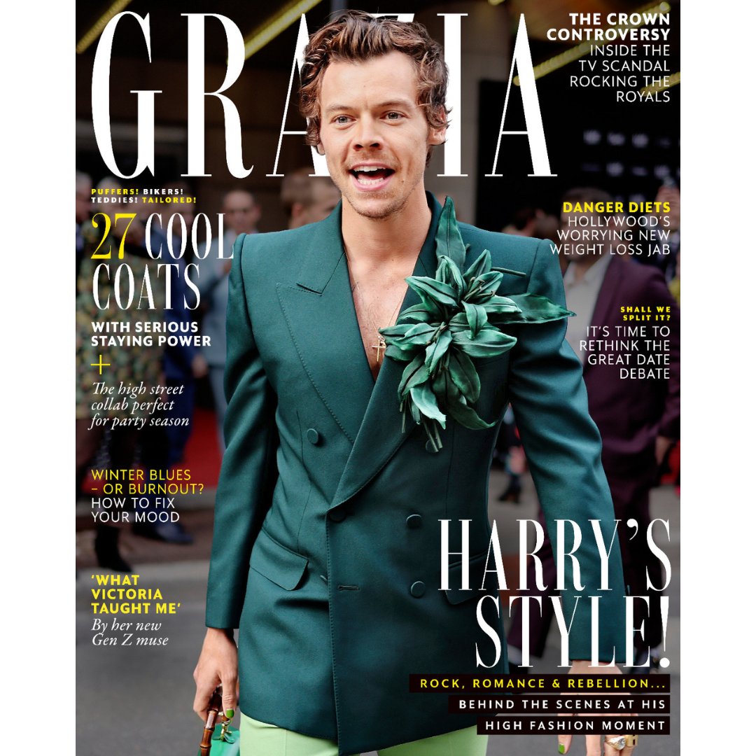 UniqueMagazines's tweet photo. #HarryStyles is on the cover of #Grazia magazine
This issue uncovers Harry's fashion as a musician and actor
*Limited stock available*
#DontWorryDarling #MyPoliceman #Harries #HarrysHouse #harrystylesfans #magazines #uniquemagazines #magazine #UniqueMagazines https://t.co/MpFwLARtbL