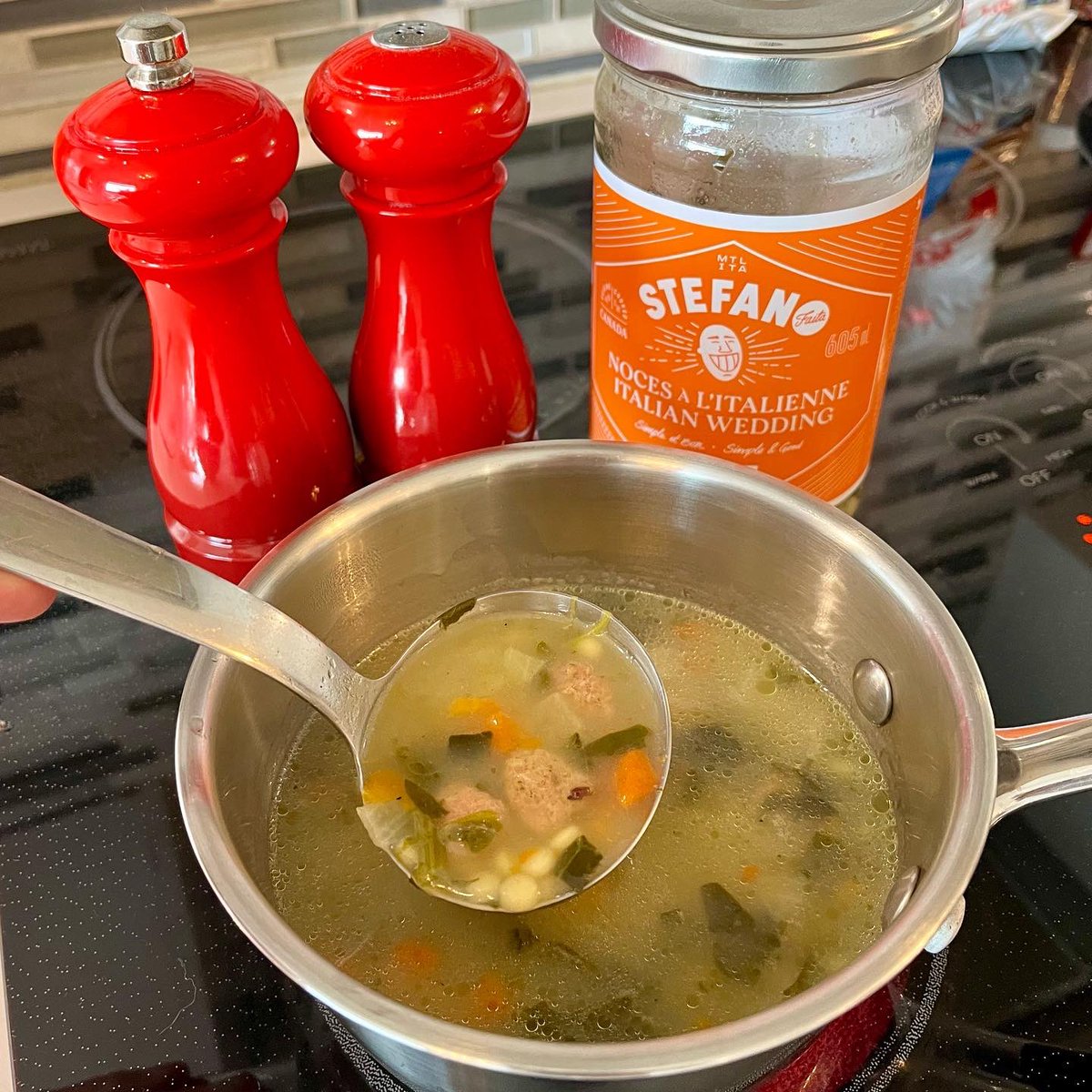 514eats's tweet photo. Soup in a jar doesn’t get any better than this. Check out @sfaita & @ImpastoMtl’s new-ish Italian Wedding soup. Hearty, flavorful, perfect for winter! 🇮🇹
.
Disclaimer: this product was gifted.
.
#montreal #italian #soup #italianweddingsoup #madeinmtl #buylocal https://t.co/pK7NTqqMs0