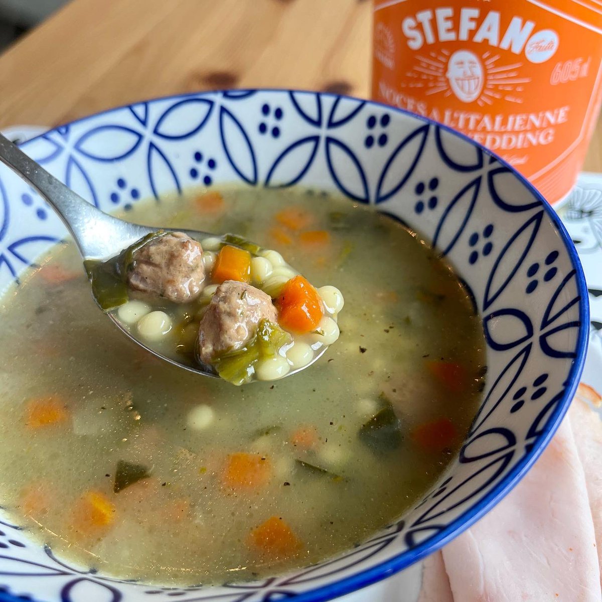 514eats's tweet photo. Soup in a jar doesn’t get any better than this. Check out @sfaita & @ImpastoMtl’s new-ish Italian Wedding soup. Hearty, flavorful, perfect for winter! 🇮🇹
.
Disclaimer: this product was gifted.
.
#montreal #italian #soup #italianweddingsoup #madeinmtl #buylocal https://t.co/pK7NTqqMs0