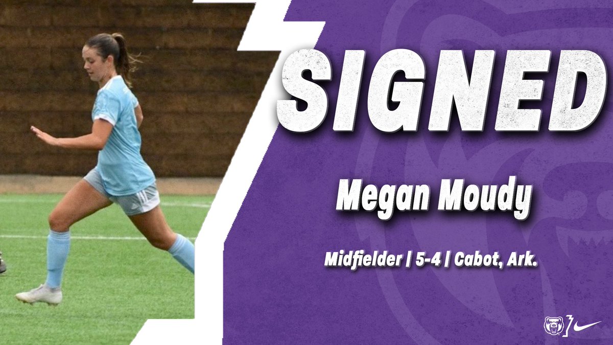 Our first signing of the day... is Megan Moudy! An All-State midfielder in the state of Arkansas in 2022, we're excited to add her to the family!

#BearClawsUp