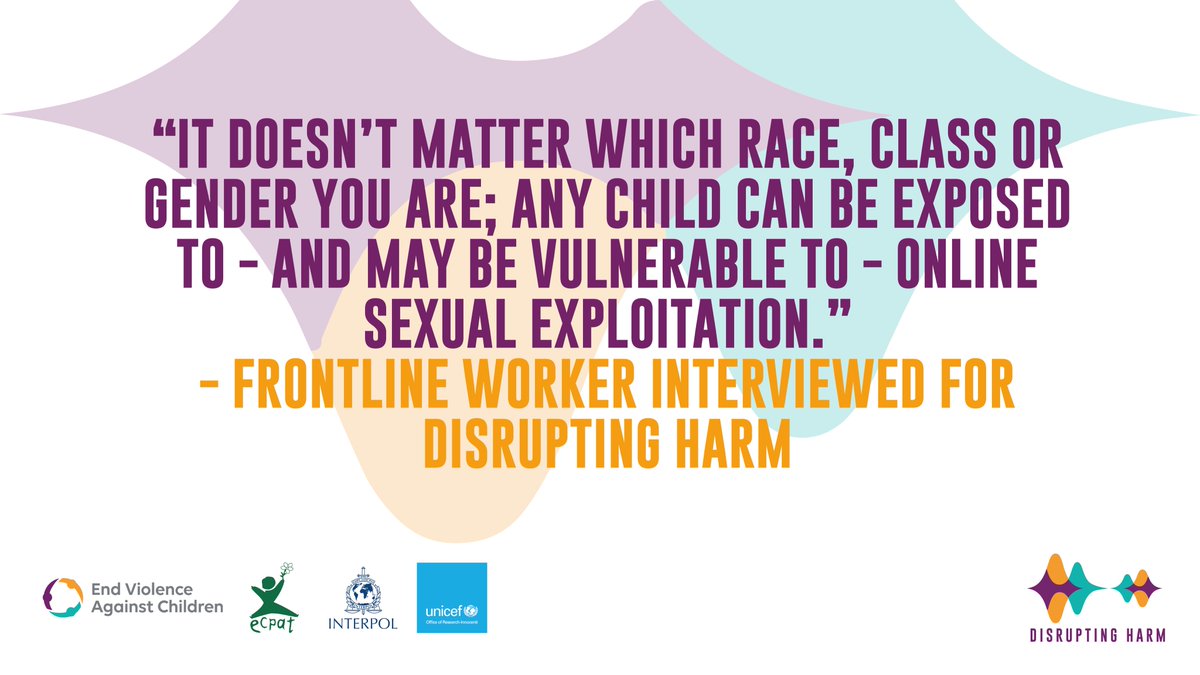 ⚠️ What do frontline workers see? What do they need to end online sexual exploitation and abuse? 

Read our #DisruptingHarm in #SouthAfrica report: bit.ly/DH_reports