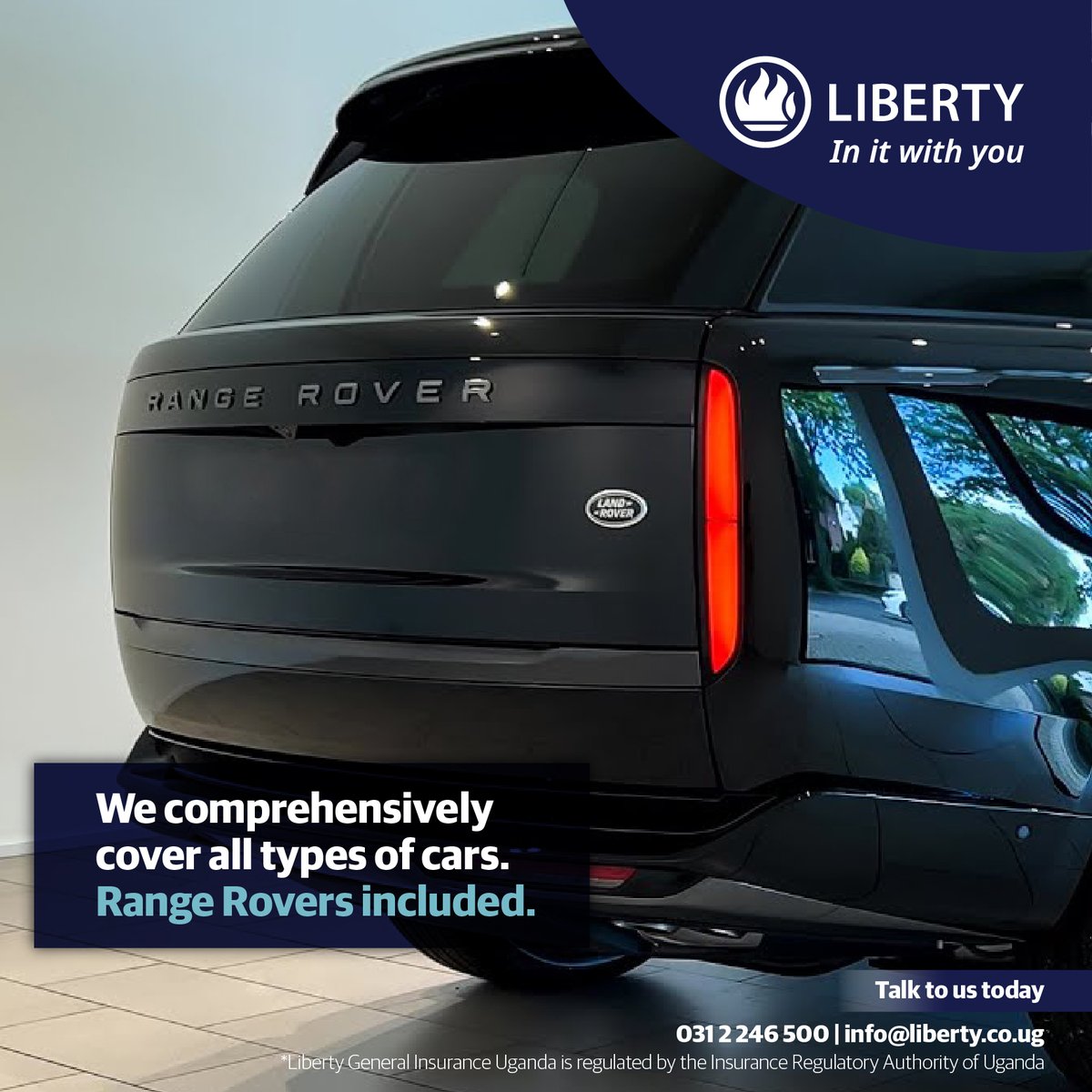 liberty_uganda's tweet photo. 🇺🇬No matter the wheels, we are #InItWithYou!
Wama Owa Range Rover, Wefunile Comprehensive Insurance Nne Liberty Uganda Osirike🤫😎.
#insurance #LGIU https://t.co/mIv4ywnSkp