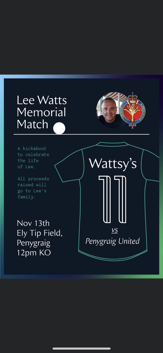 Currently in the process of raising raffle prizes for my dear friend Lee’s memorial match this Sunday. If anyone in the #southwales area would like to make a donation then it would be gratefully received ❤️
