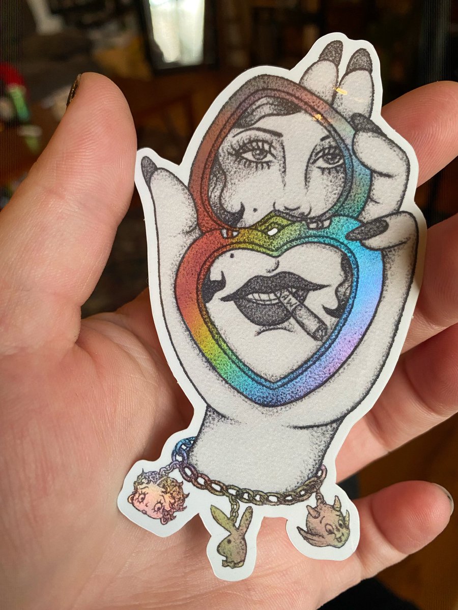 JamieMolden's tweet photo. All orders today will receive 3 free mystery stickers of my choice! No code needed, they’ll automatically be applied 🥲 https://t.co/wrP23x4r28