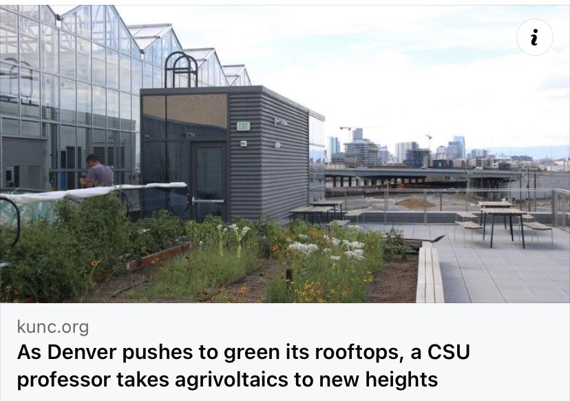 It’s always interesting to see how reporters chose to curate an interview. This one was good. #npr  #greenroofs #agrivoltaics kunc.org/regional-news/…