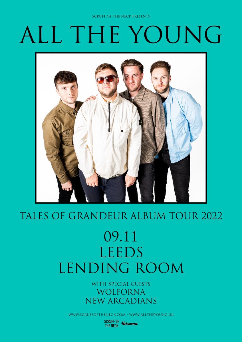 Leeeeeds!!! We play <a href="/LendingRoomLDS/">Lending Room</a> TONIGHT with <a href="/WolfornaUK/">Wolforna</a> and <a href="/newarcadians/">New Arcadians</a> in support! Ticket link is below! 

fatsoma.com/e/c8v5ab8v/all…

We have lift off! 🚀 #talesofgrandeurtour #wearealltheyoung #LEEDS