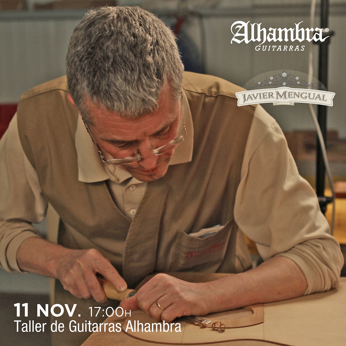 No te pierdas entre el workshop impartido por nuestro maestro luthier Javier Mengual este viernes a las 17.00h “Selección de maderas: tono, intensidad y timbre en el sonido de la guitarra”

Lugar: LAB15 Palacio del Portalet, Alicante. Actividad gratuita y abierta al público.