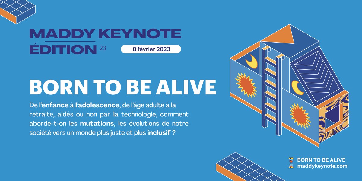 bymaddyness's tweet photo. La @MaddyKeynote, le grand rendez-vous des #entrepreneurs, revient le 8 février prochain au Carreau du Temple à Paris, pour une édition placée sous le signe du cycle de la vie : Born To Be Alive ! 🕺🏻

Informations et inscriptions juste ici 🔗
https://t.co/j5gFDcONot https://t.co/gYctwxuZ2H