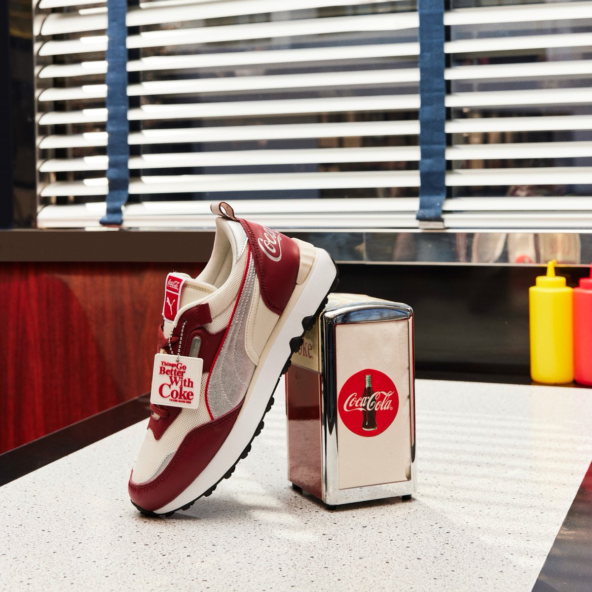PUMASouthAfrica's tweet photo. PUMA x @cocacolaza drop 2 available in store and online at https://t.co/VTAnV7boeF: https://t.co/rSHcNXyAcl https://t.co/blCHJNNGf0