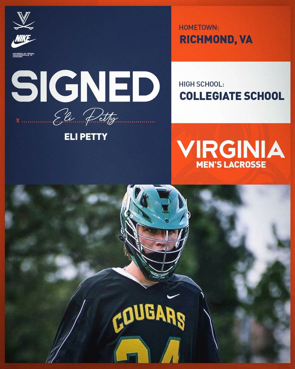 ✍️ 𝓢𝓲𝓰𝓷𝓮𝓭
 
Welcome to the UVA family, Eli!

#GoHoos⚔️ | #HoosNext