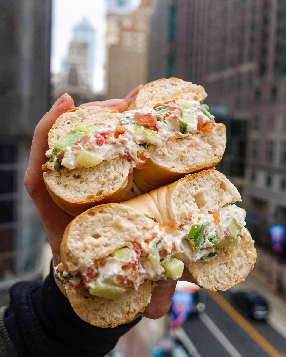 There’s nothing plain about our love for bagels. 😉 Try <a href="/Schmearit/">Schmear It</a>'s sweet and savory selections Monday – Sunday at #EastMarketPHL.

📸: @bon_nappetit
