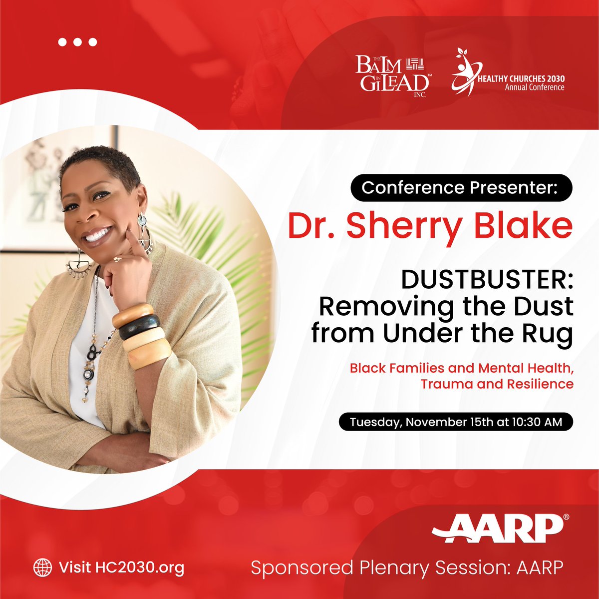 🙌<a href="/thebalmingilead/">The Balm In Gilead</a> is thrilled to have Dr. Sherry Blake (<a href="/askdrsherry/">Dr. Sherry Blake</a>), clinical psychologist, media personality, and mental health expert, share on the difference between surviving vs. thriving at the #HC230 Conference. 
#Sponsored <a href="/AARPBlackCom/">AARP Black Community</a> 
#BlackHealthAgenda