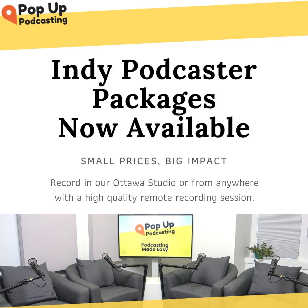 jpdd's tweet photo. Introducing the "Indy Podcaster" package! Join the podcasting party at an affordable price: https://t.co/dlqflPvfy2 

#ottawa #ottawabusiness #downtownottawa
#podcaststudio #podcasting #podcastcommunity #podcasttips https://t.co/di7eeccNnS