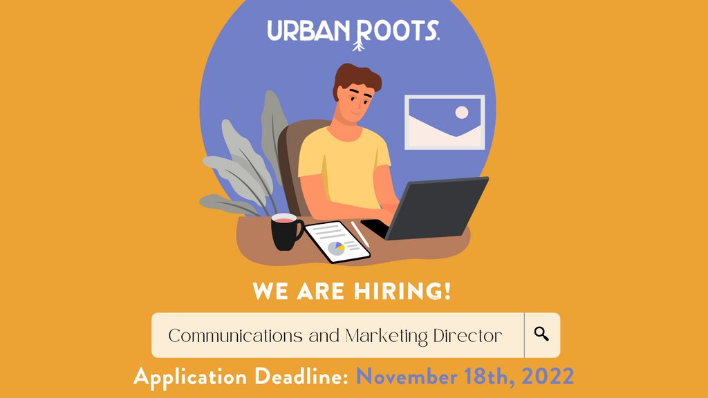 Urban Roots is looking for a #Communications and #Marketing Director! Are you an experienced comms wiz who wants to make a difference? Can you help us bring our mission to the Central Texas area with equity and strength based communications? Apply here: bit.ly/3FMQX0W