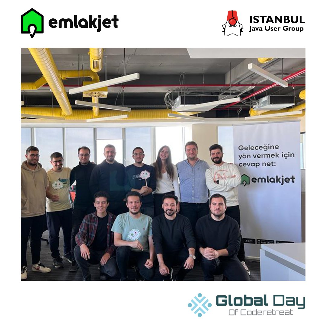 emlakjet's tweet image. 5 Kasım Cumartesi günü, @jug_istanbul &apos;un organizasyonu ile gerçekleşen Global Of Day Coderetreat 2022&apos;nin Türkiye ayağına Emlakjet olarak ev sahipliği yaptık. Bu keyifli etkinlikte kendini geliştirmek isteyen yazılımcılarla bir araya geldik.

#Emlakjet #Coderetreat