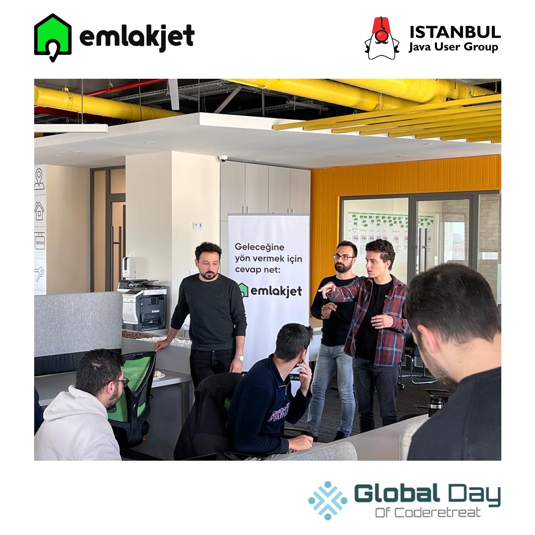 emlakjet's tweet image. 5 Kasım Cumartesi günü, @jug_istanbul &apos;un organizasyonu ile gerçekleşen Global Of Day Coderetreat 2022&apos;nin Türkiye ayağına Emlakjet olarak ev sahipliği yaptık. Bu keyifli etkinlikte kendini geliştirmek isteyen yazılımcılarla bir araya geldik.

#Emlakjet #Coderetreat