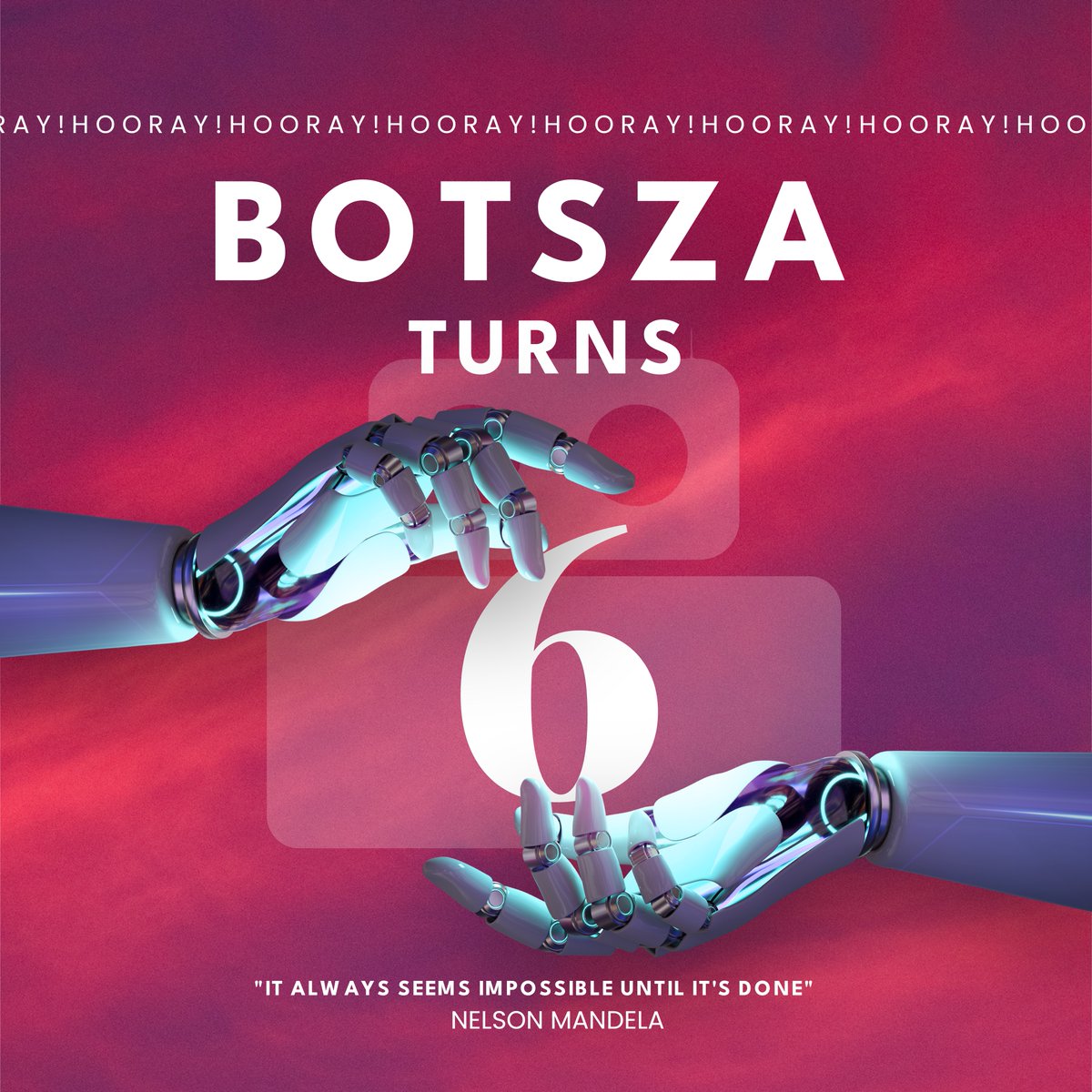 _botsza's tweet photo. "It always seems impossible until it's done" - Nelson Mandela
Happy 6th year anniversary. #BotsZATurns6 #HappyBirthday https://t.co/gPa2SXwDTx