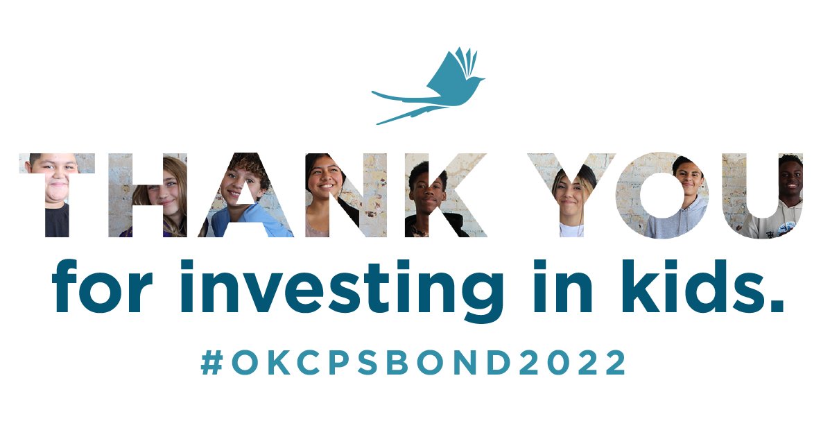 OKCPS's tweet photo. #BondElection: Thank you, voters, for supporting OKCPS schools! We are looking forward to this new chapter for our students!
https://t.co/eXAIg9deby https://t.co/lq8WcSkqRZ