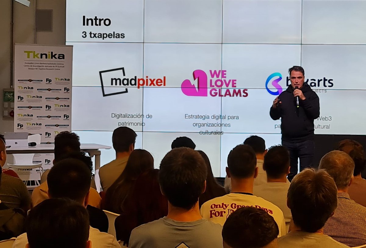 tknika's tweet photo. Gipuzkoa Ekin II martxan dago @BICGipuzkoa eta #UPTEK ekin batera . Gaur Blockchain eta NFT inguruan ekintzailetasun teknologiko esperientziak partekatu dituzte @wimbitek eta @BakartsNft -ek LHko ikasle eta irakasleekin. Aukerak sustatzen! @LHEuskadi @HETELFP @IkaslanEuskadi https://t.co/iq7L7SWGGV