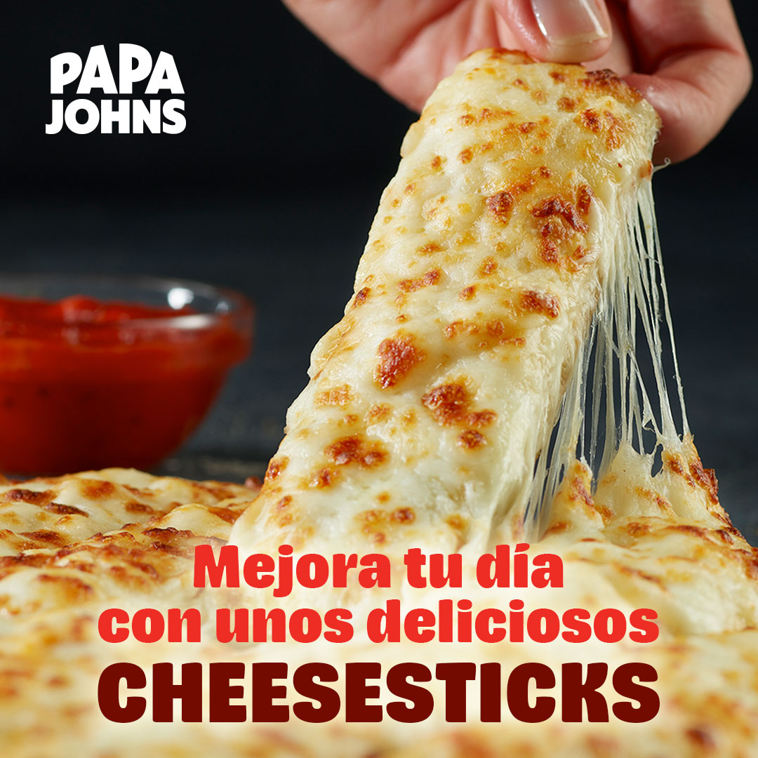 PapaJohnsVe's tweet photo. Para los amantes del queso nunca es demasiado, ¡si eres uno de ellos pide tus increíbles cheesestick hoy mismo! 😎🧀
#pizza #papajohns #papajohnsvzla #cheesestick #etiqueta #comenta #venezuela #chessestick https://t.co/TqRLYBdQdT