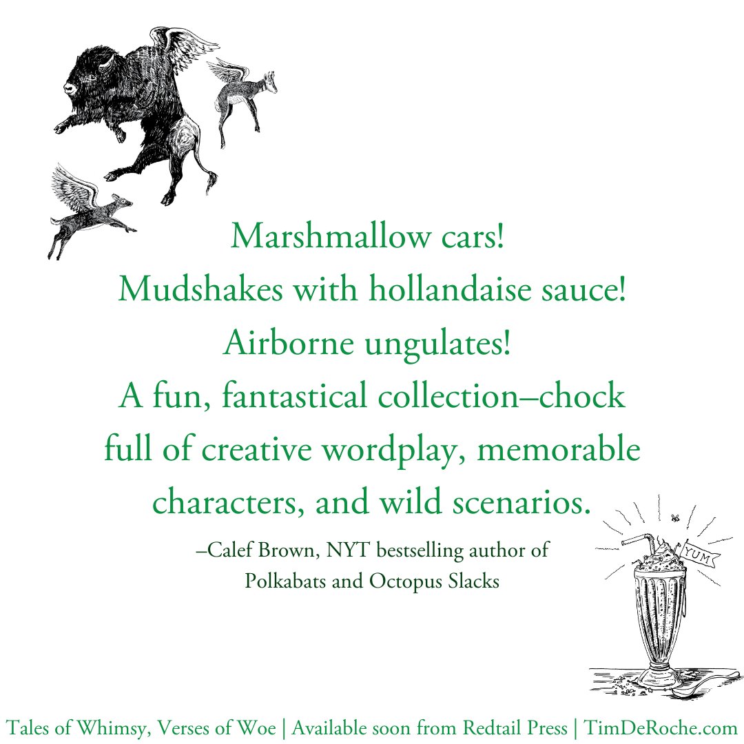 timderoche's tweet photo. Thank you @CalefBrown for this wonderful review of Tales of Whimsy, Verses of Woe.  Learn more and preorder here: https://t.co/SLc4yzF8y9

Illustrations by @printgonzalez https://t.co/wjQ04YT46y