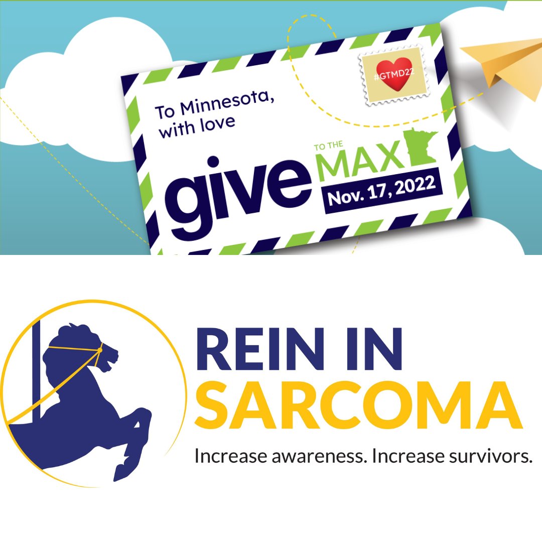 reininsarcoma's tweet photo. Mark your calendars: November 17 is 2022 Give to the Max Day! Your donation will help support sarcoma fighters and survivors and honor those lost!
Donate: https://t.co/H8WpWQNkjf
#GTMD22
#GIVE
#sarcomasupport
#reininsarcoma
#patients
#sarcomacancer https://t.co/Y6drykOGPI